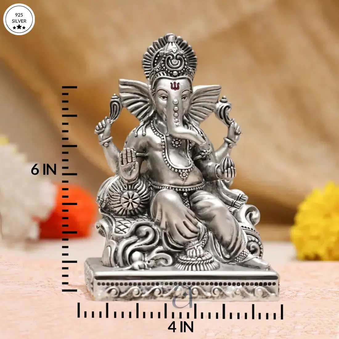 Heritage Silver 925 Ganeshji Idol