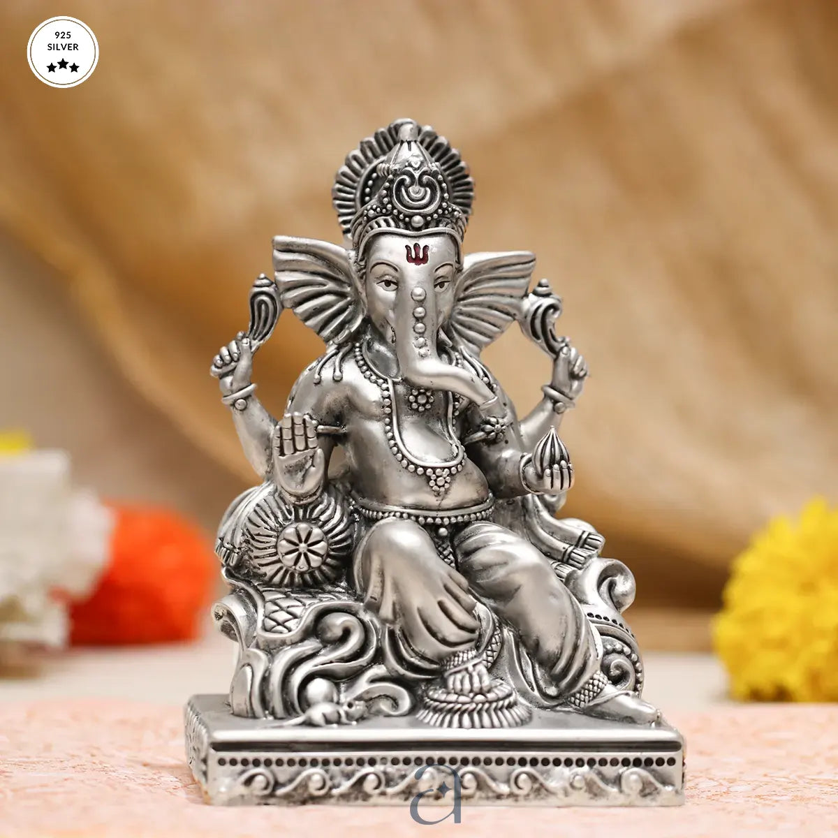 Heritage Silver 925 Ganeshji Idol