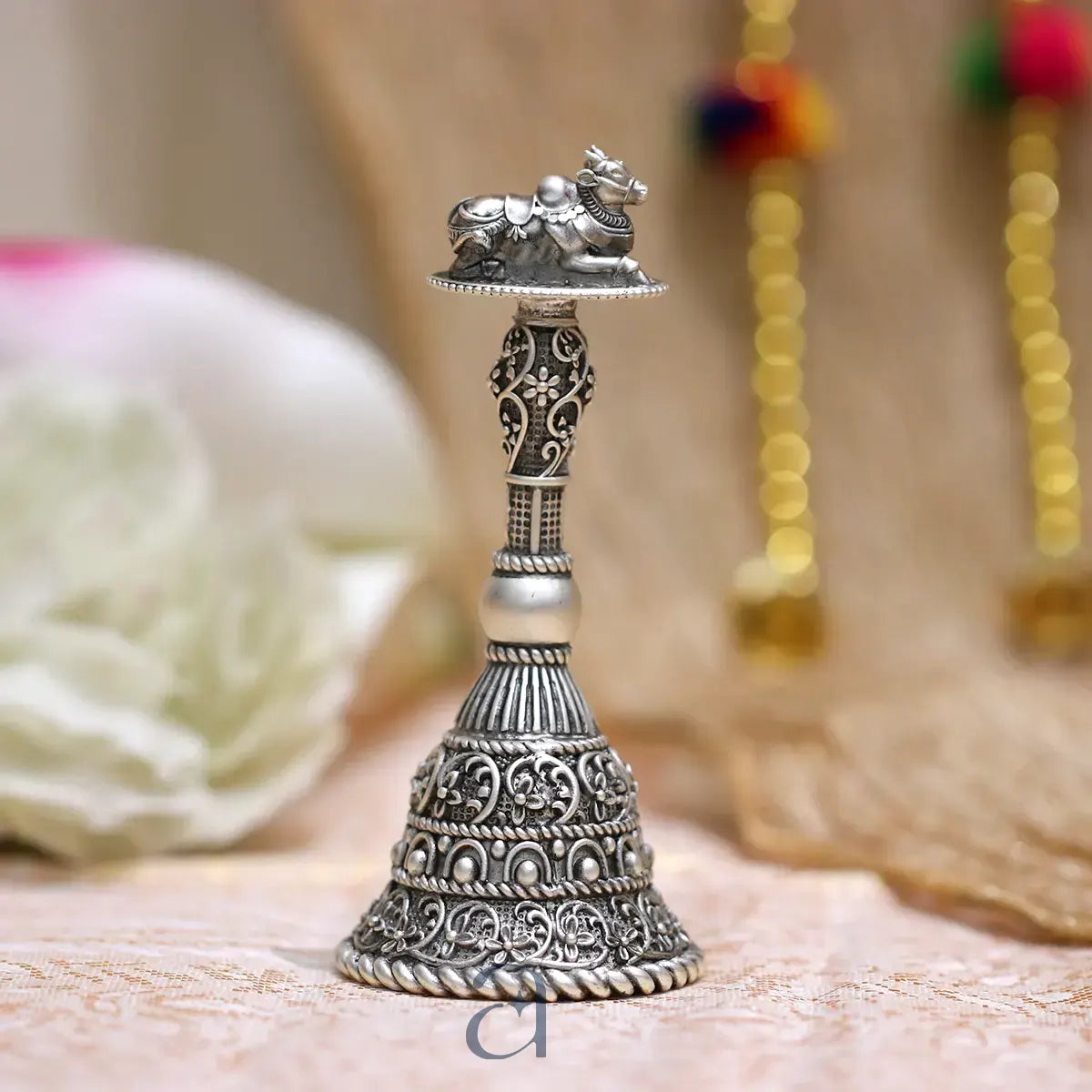 925 Antique Silver Nandi Ghanti