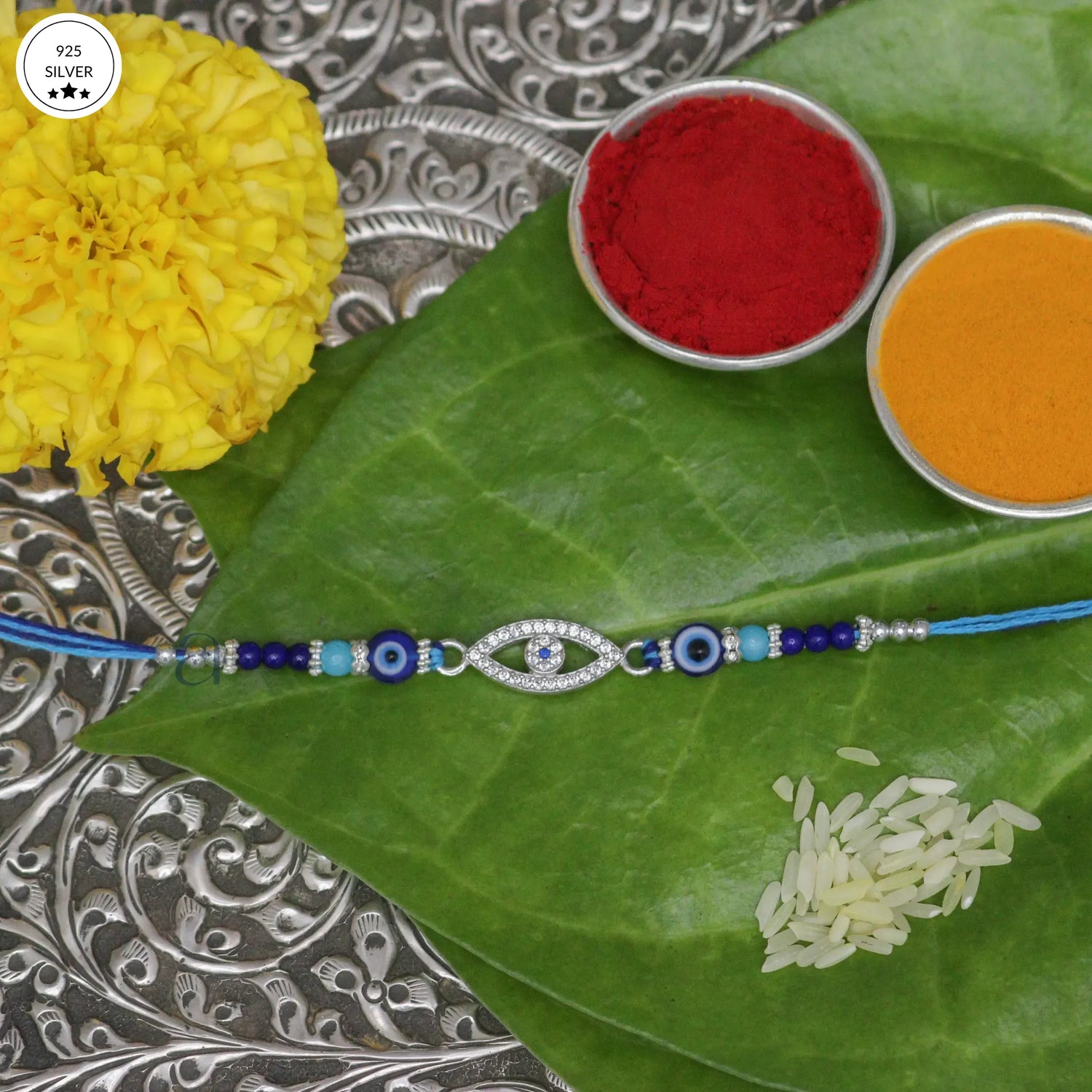 925 Evil Eye Silver Rakhi