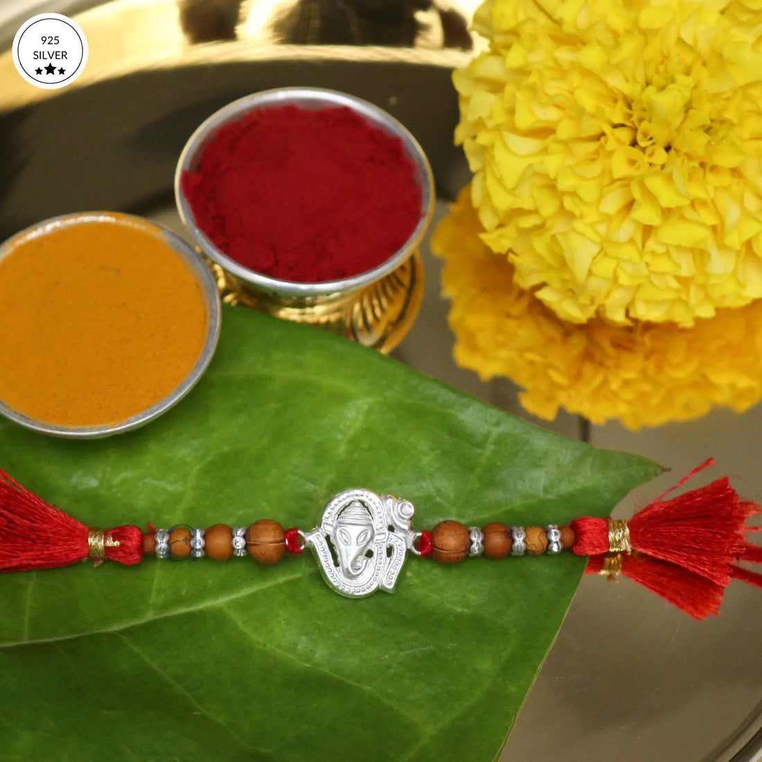 925 Ganesh Silver Rakhi