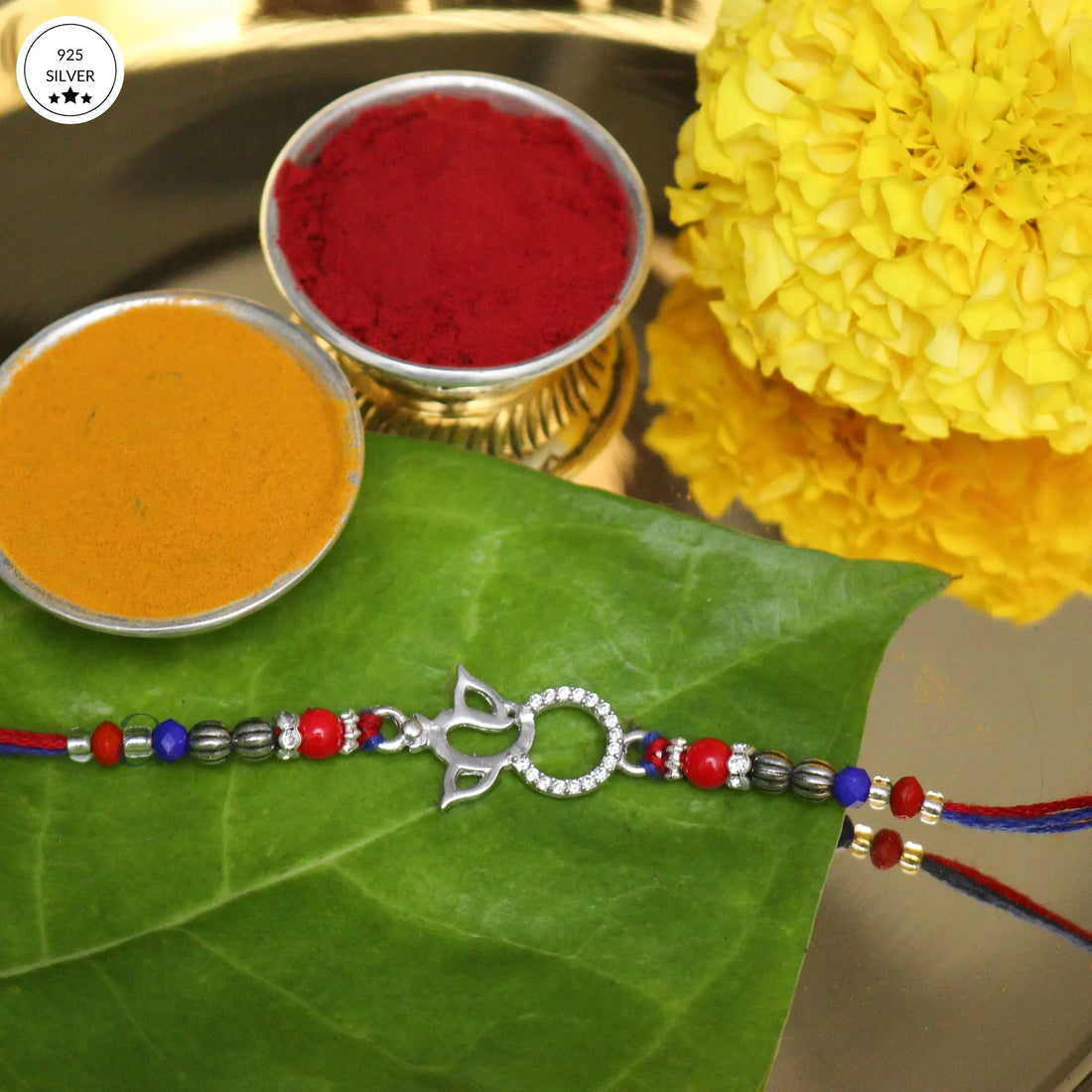 925 Lord Ganesha Silver Rakhi