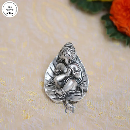 925 Antique Silver Palm Ganeshji