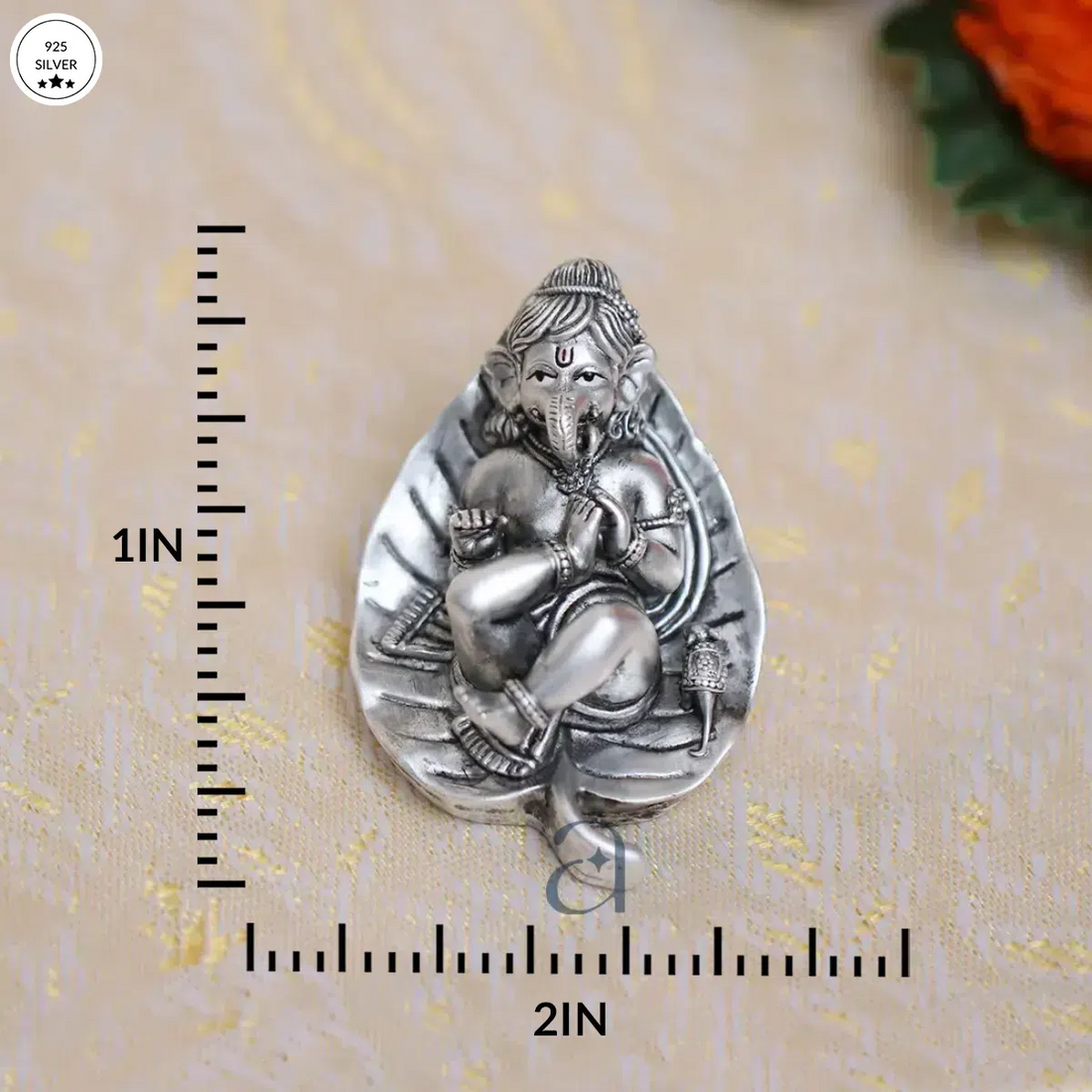 925 Antique Silver Palm Ganeshji