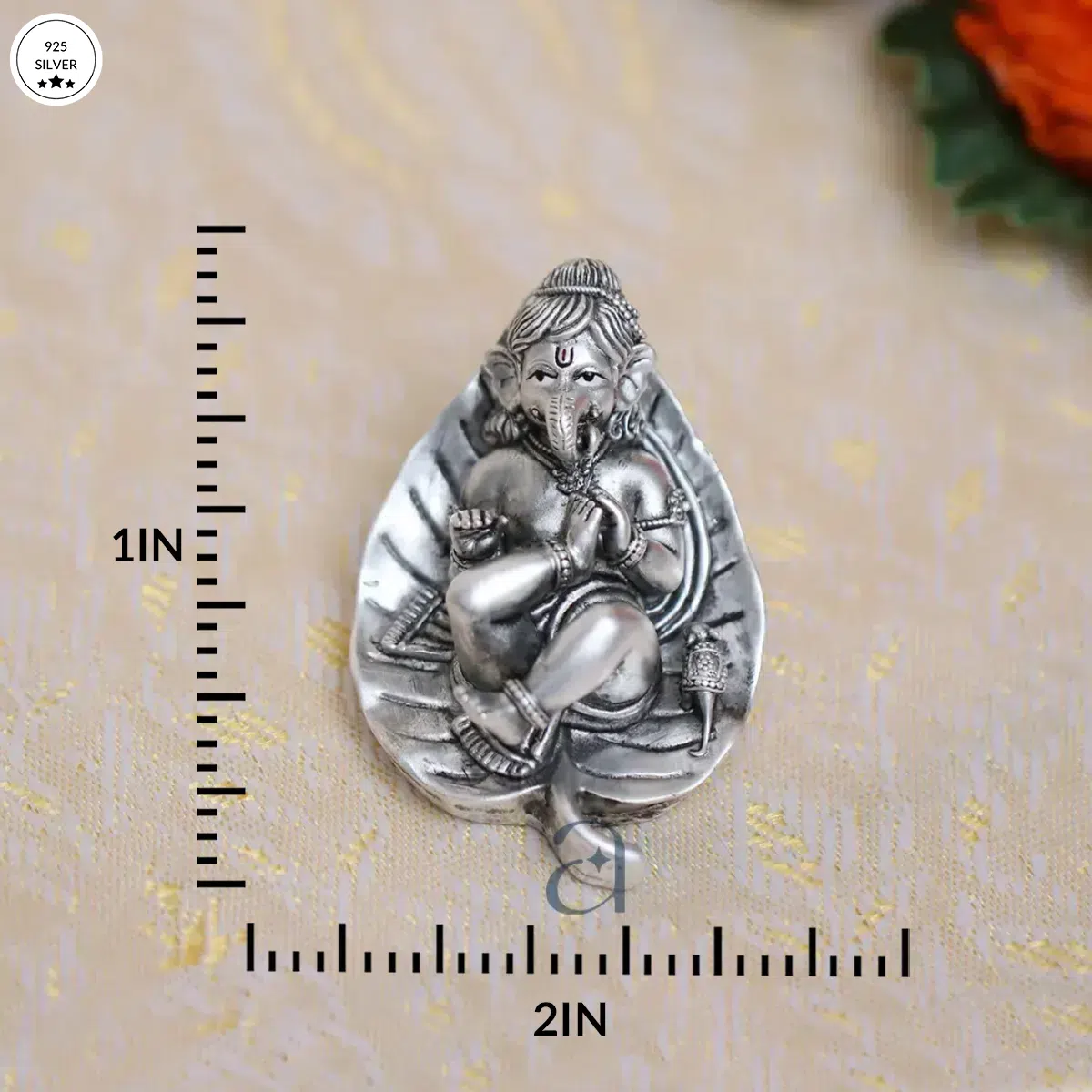 925 Antique Silver Palm Ganeshji