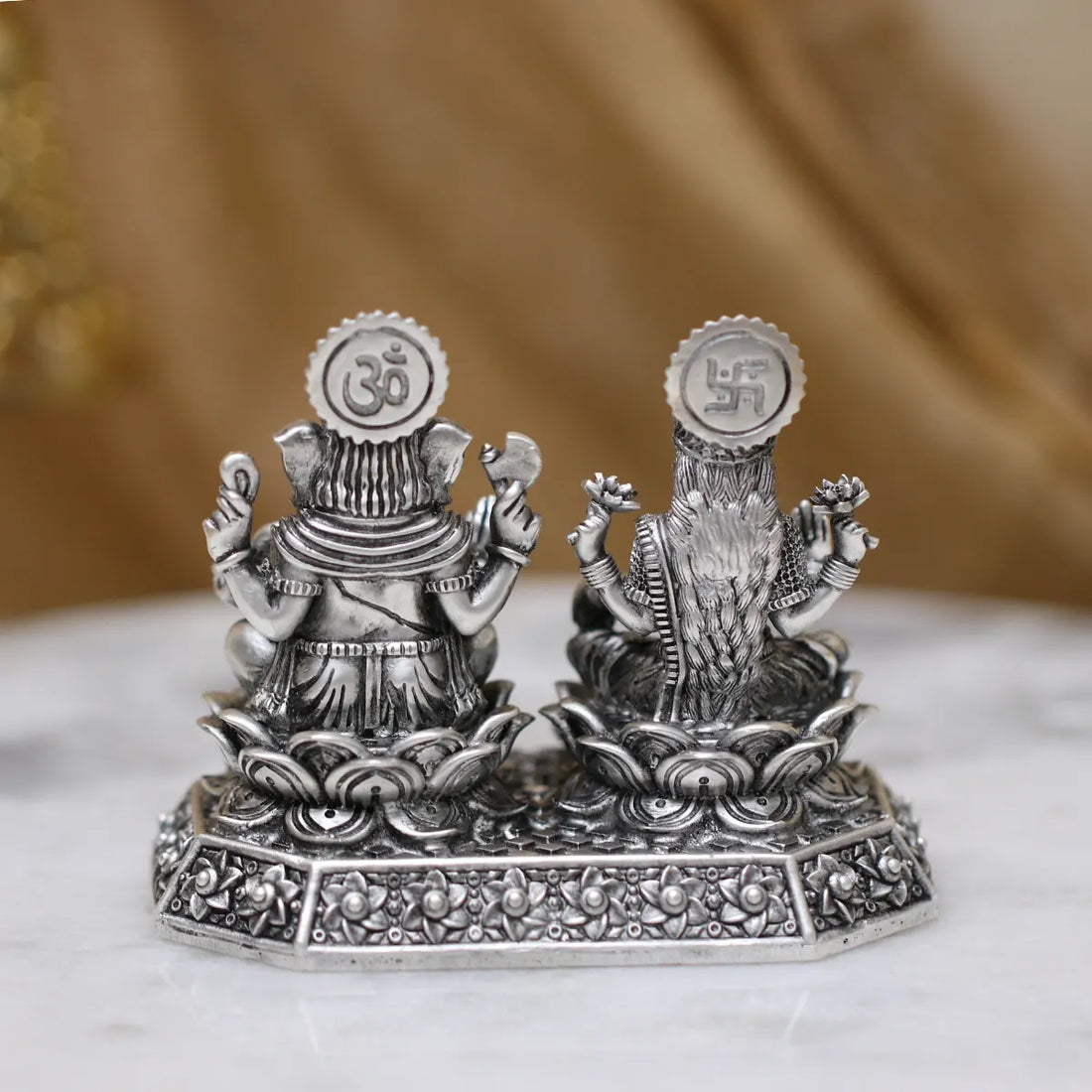 925 Silver Lakshmi Ganeshji Idol