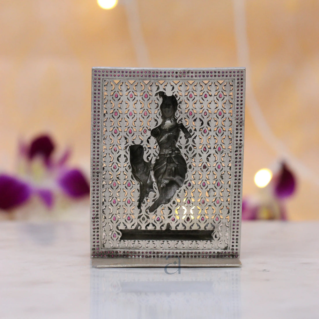 Purple Krishna Idol Frame