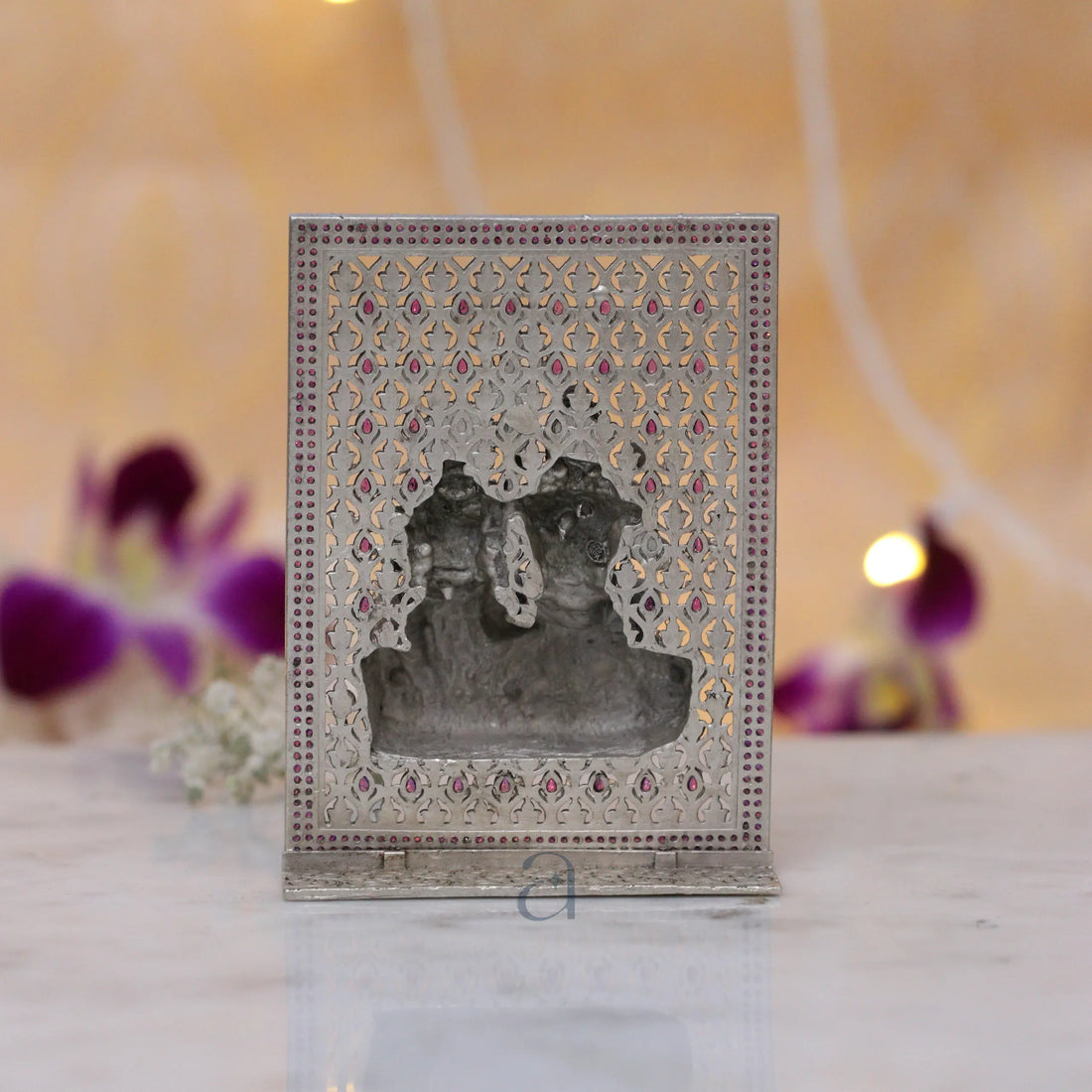 Silver Shiv Parvati Idol Frame
