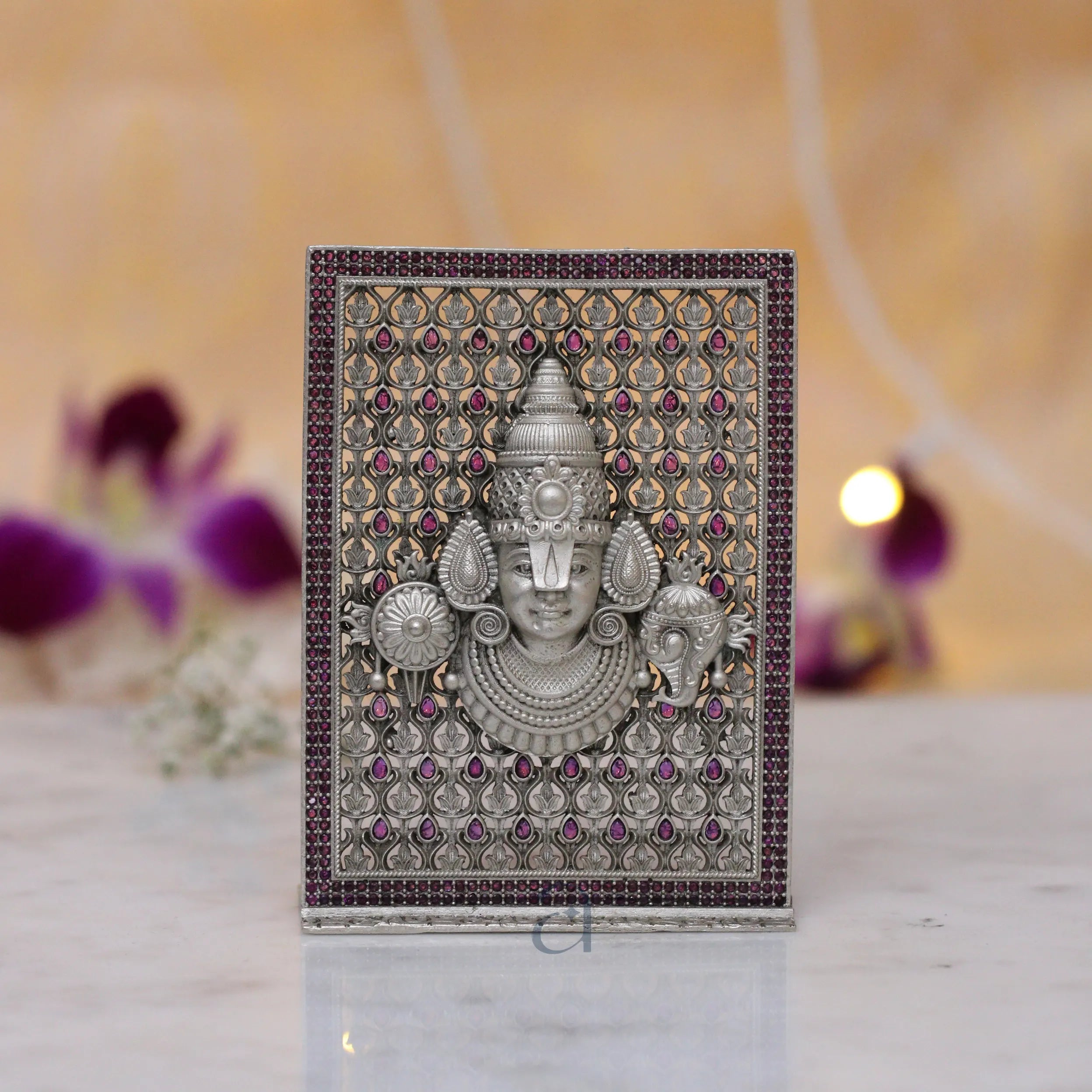 Silver Tirupati Balaji Idol Frame