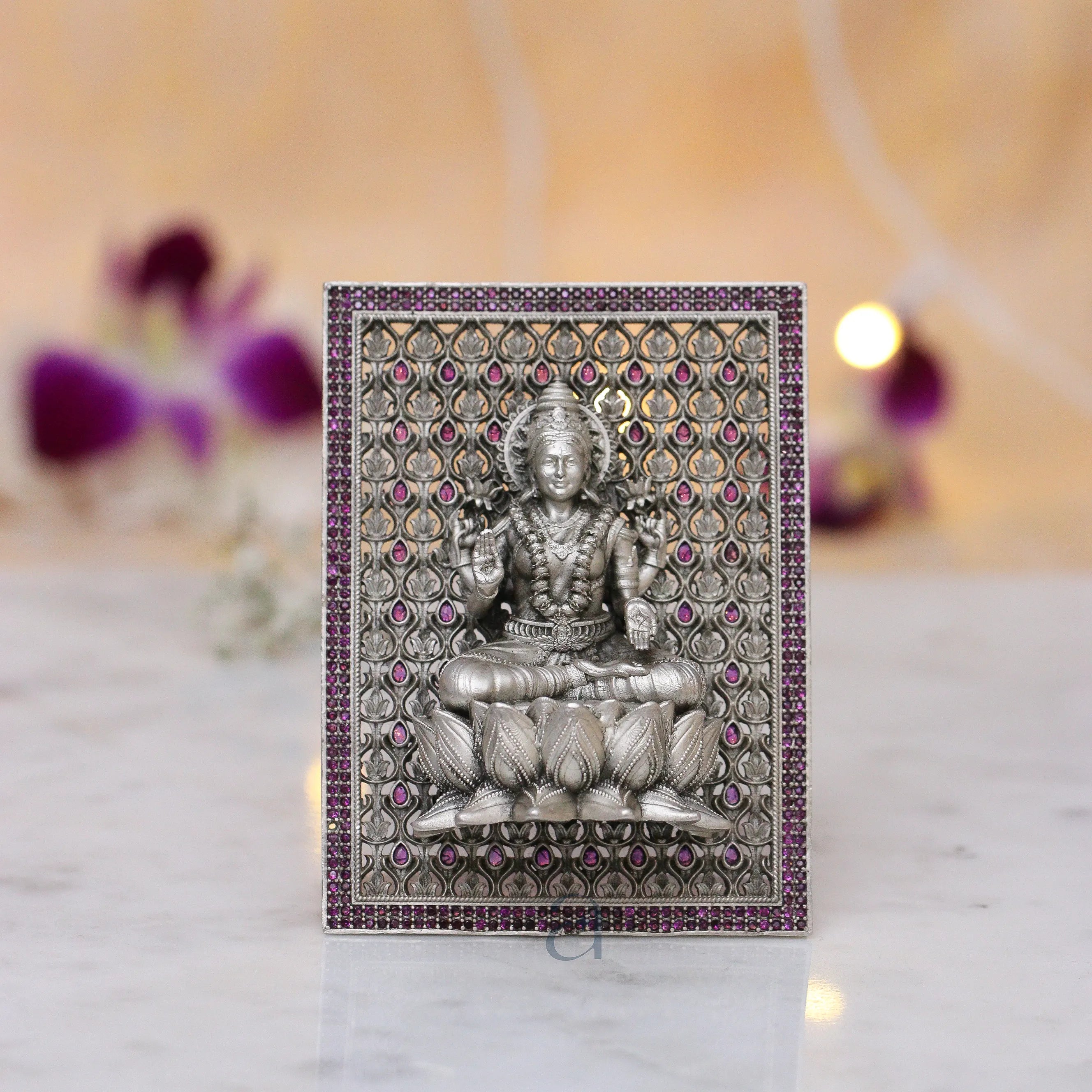 Silver Lakshmi Idol Frame