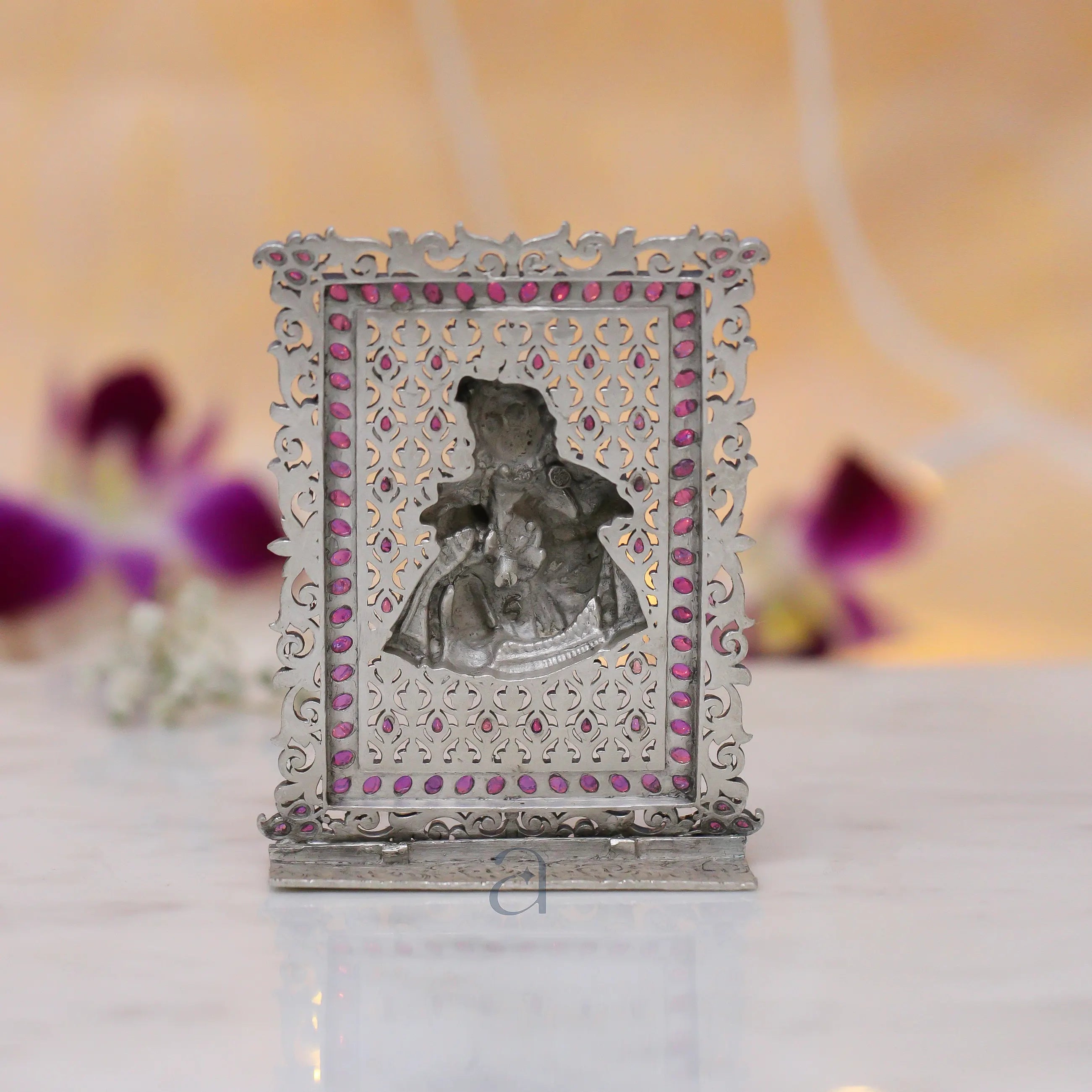 Silver Bal Gopal Idol Frame