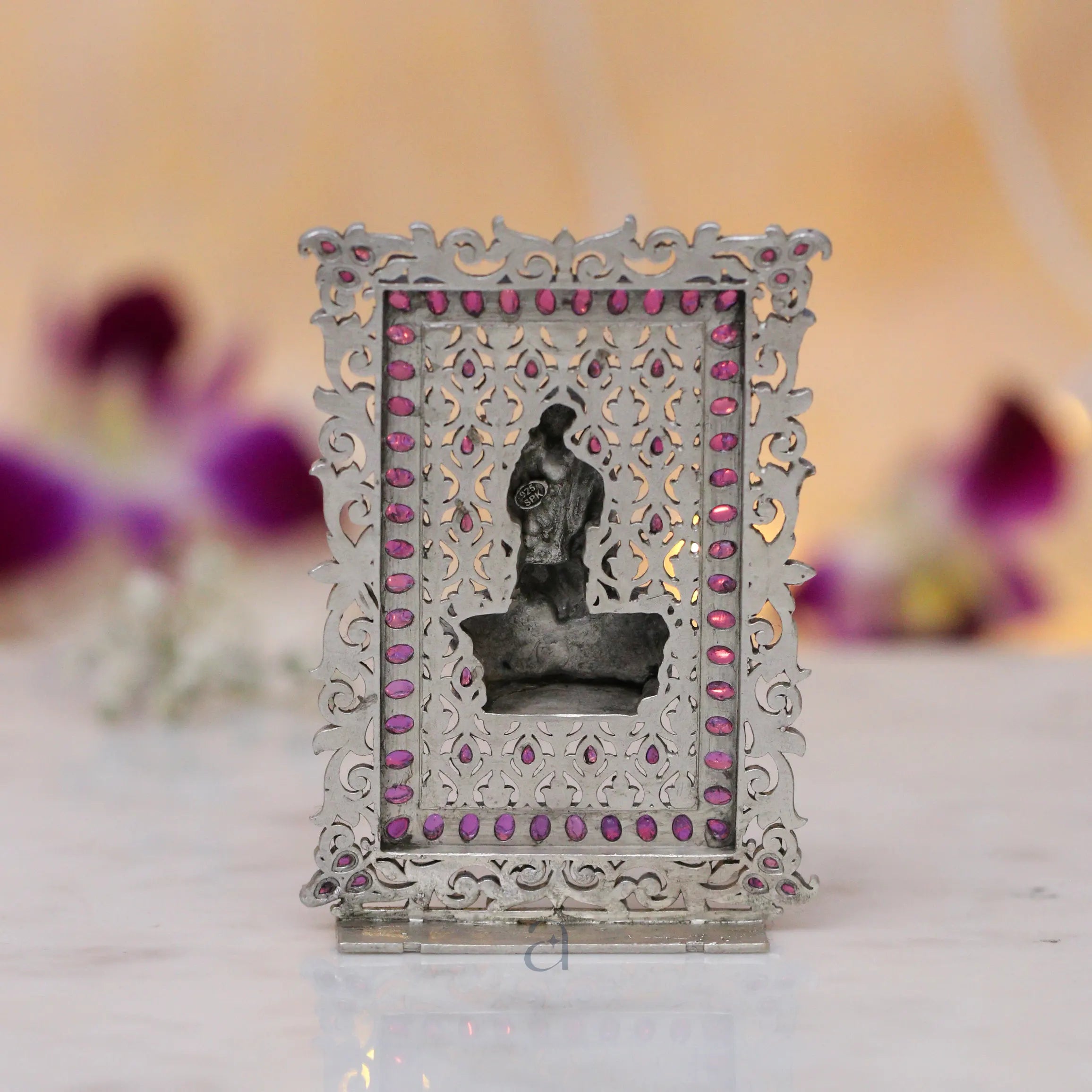 Silver Sai Baba Idol Frame