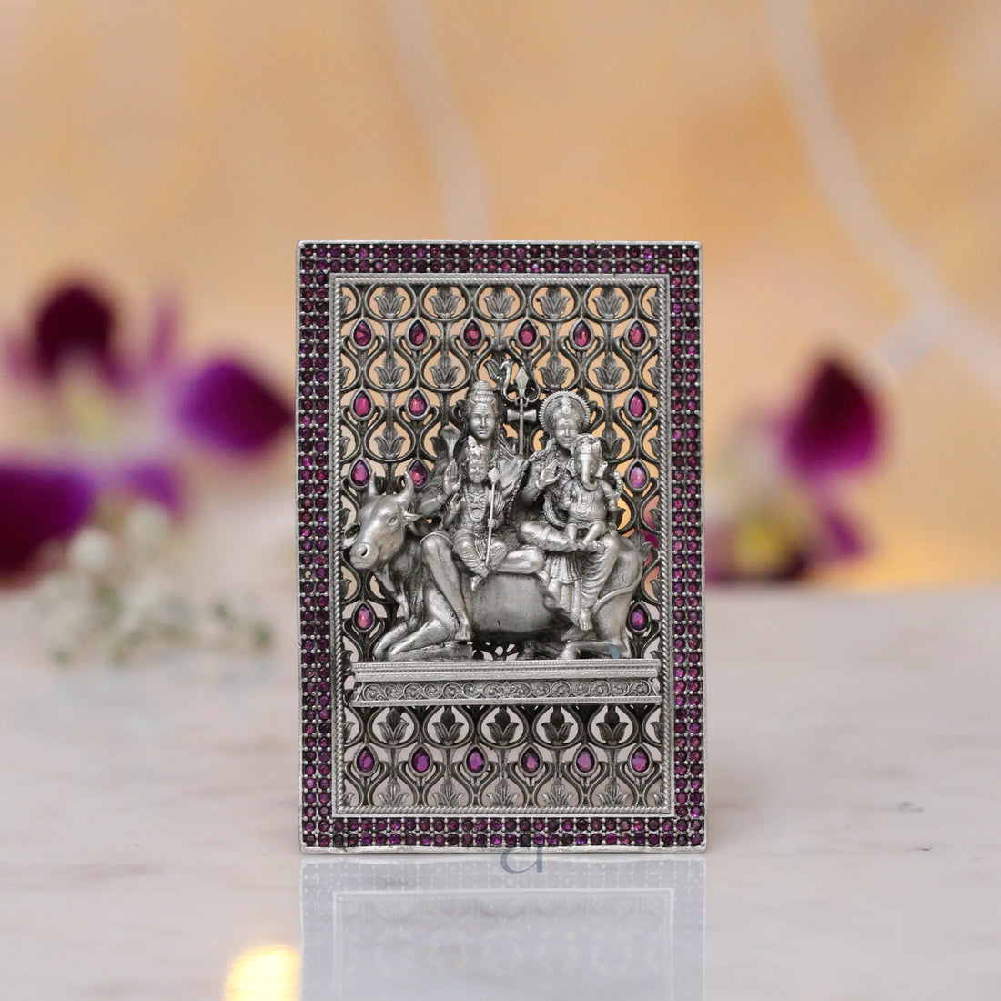 Silver Shiv Parivar Idol Frame
