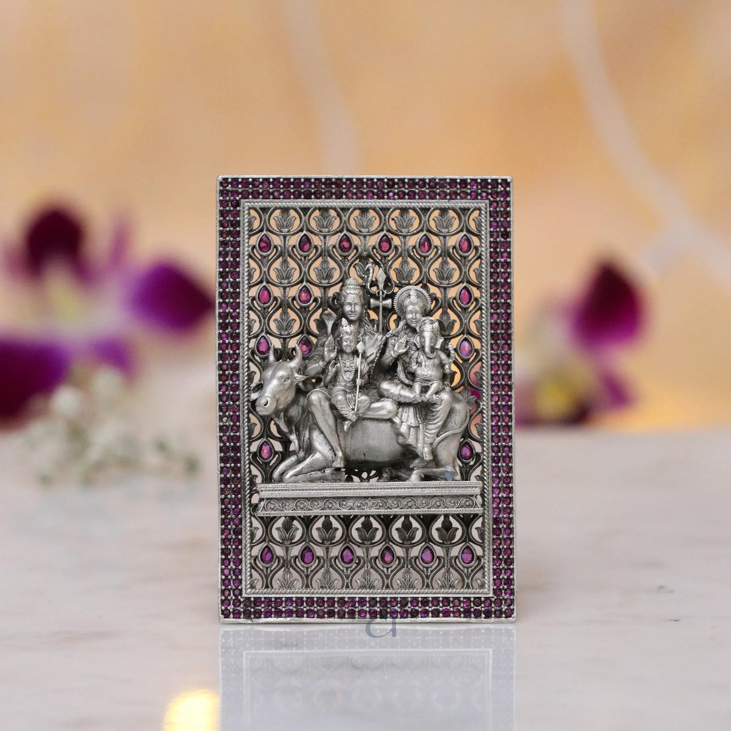 Silver Shiv Parivar Idol Frame