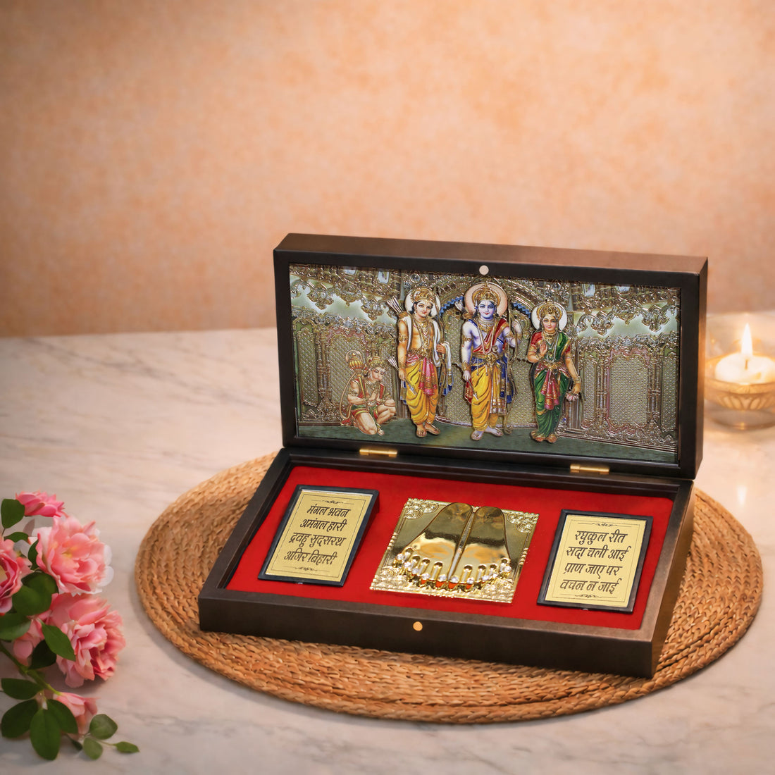 Gold Plated Ram Darbar Pocket Temple