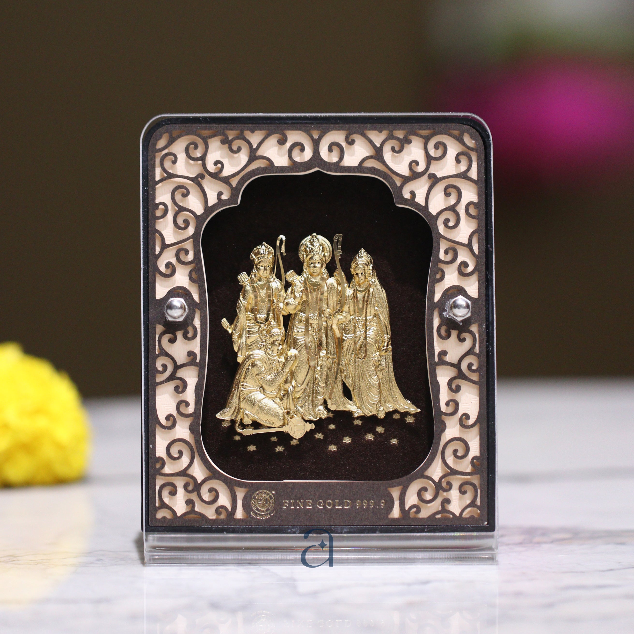 Sacred Ram Darbar Gold 24KT Foil Gift Frame