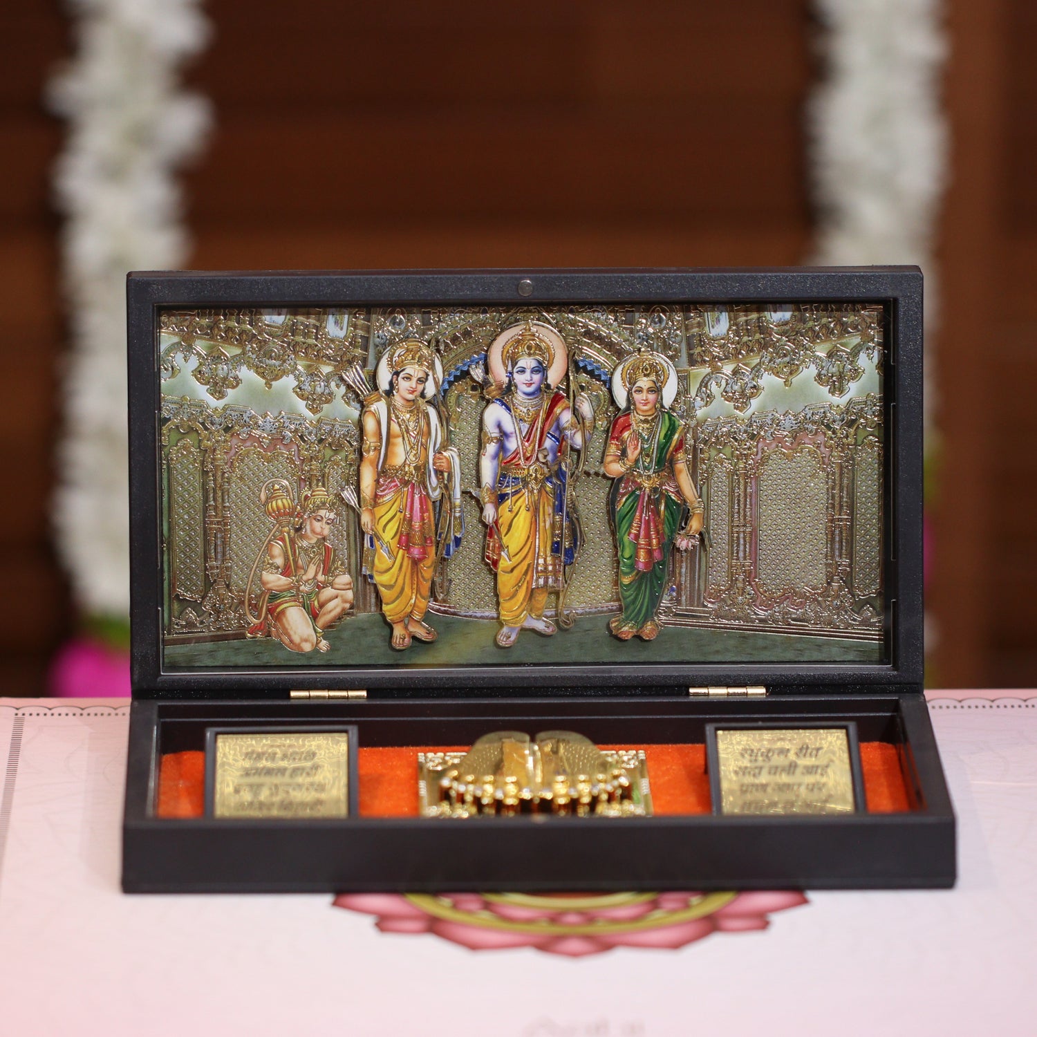 Gold Plated Ram Darbar Pocket Temple