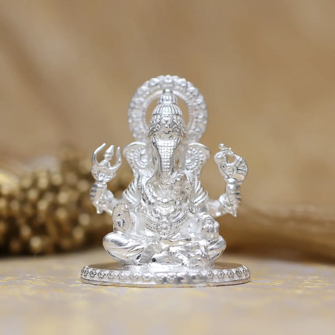 925 Silver Solid Ganesh Idol