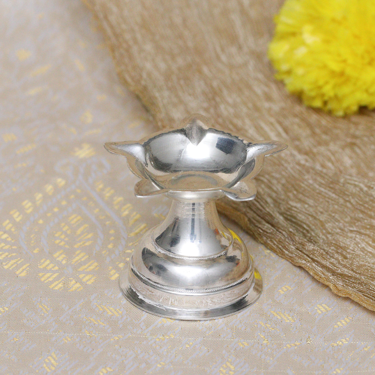 Dazzling Silver Niranjan Diya