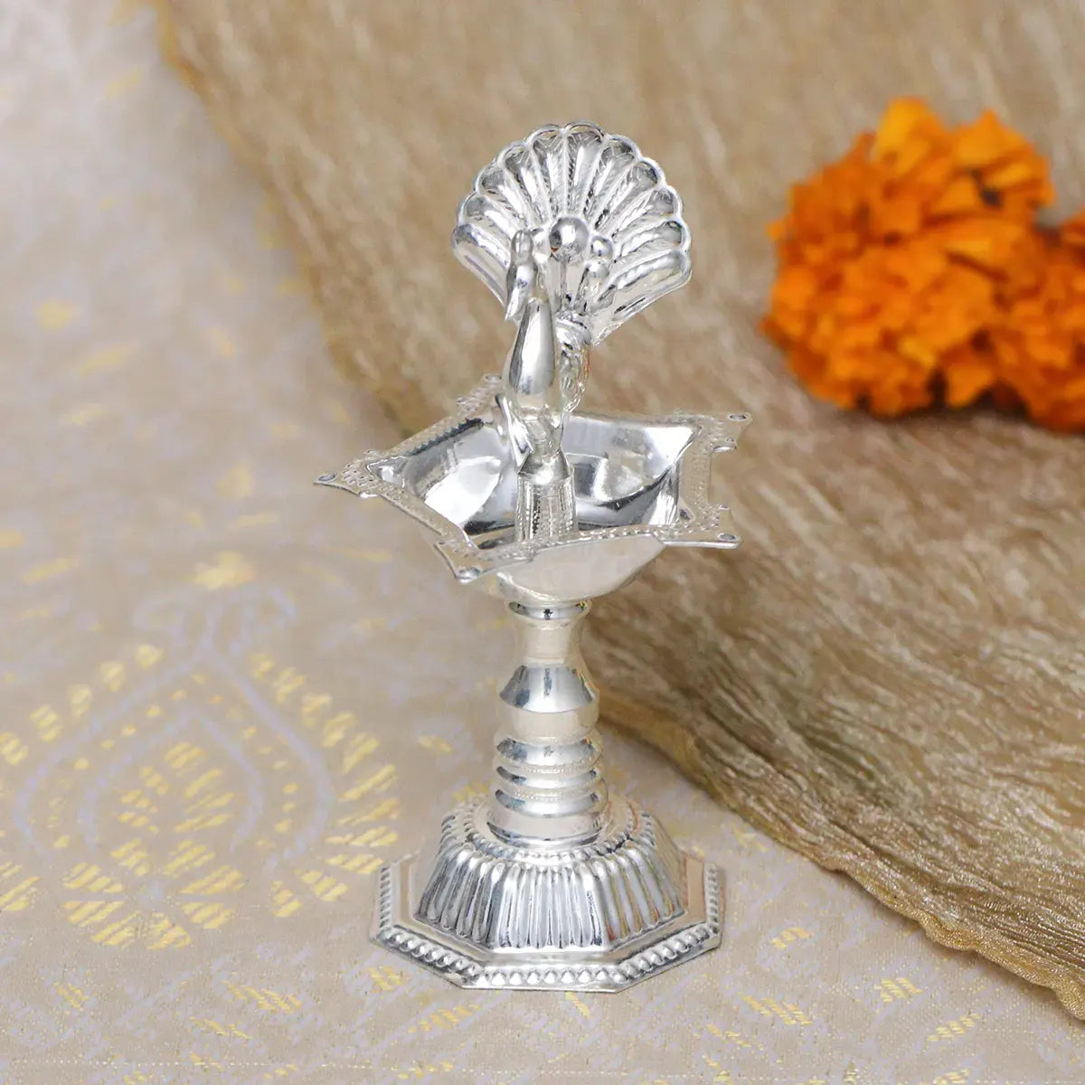 Traditional Peacock Silver Niranjan