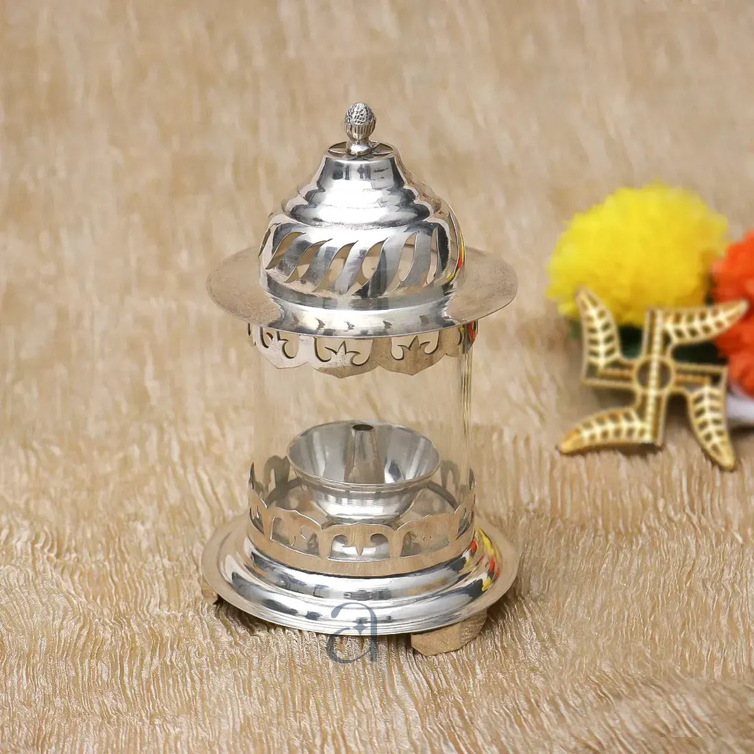 Traditional Inspired Silver Niranjan Diya