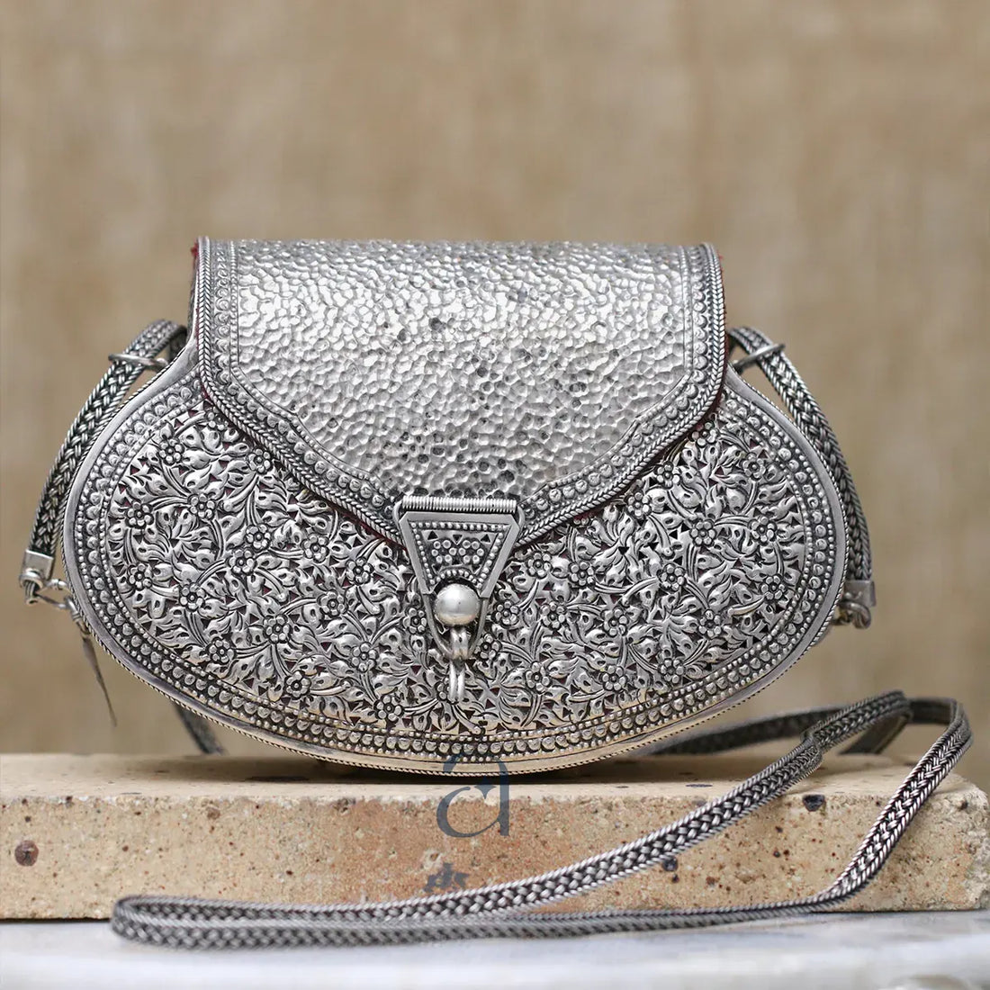 Sophisticated Grace Antique Silver Purse