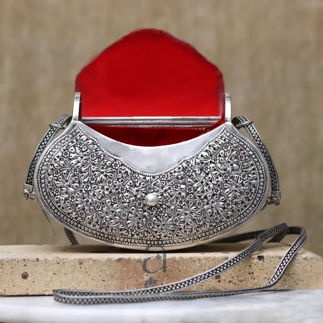 Sophisticated Grace Antique Silver Purse