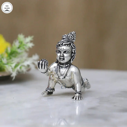 925 Antique Silver Bal Gopal Idol