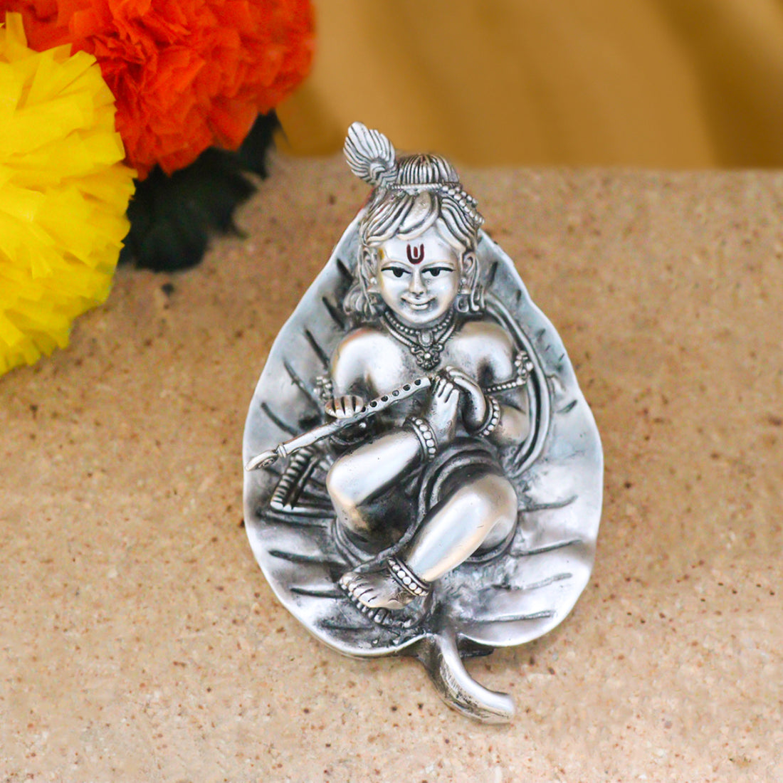 925 Antique Bal Gopal on Paan Leaf