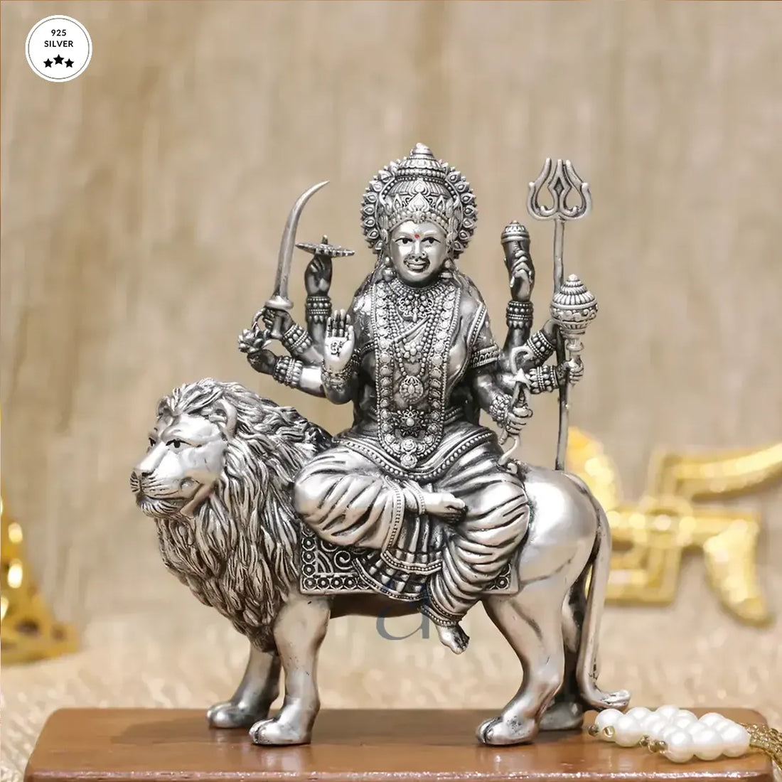 925 Antique Silver Durga Maa