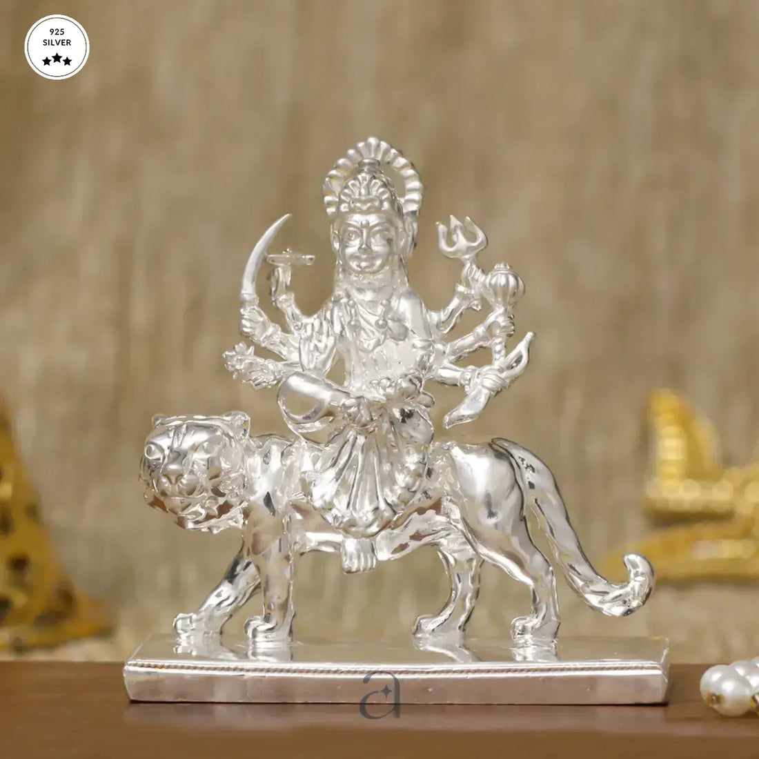 Exquisite 925 Silver Durga Maa