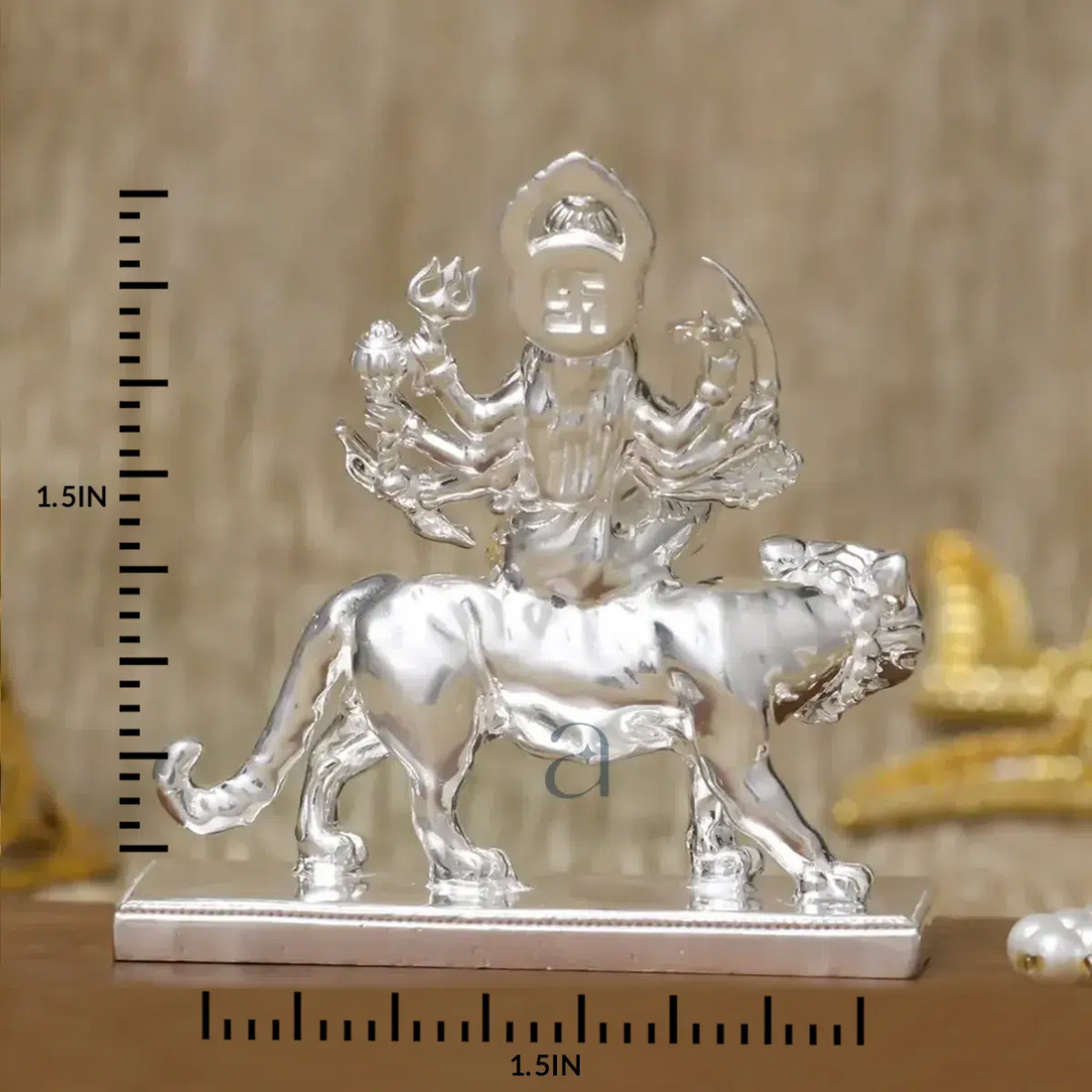 Exquisite 925 Silver Durga Maa