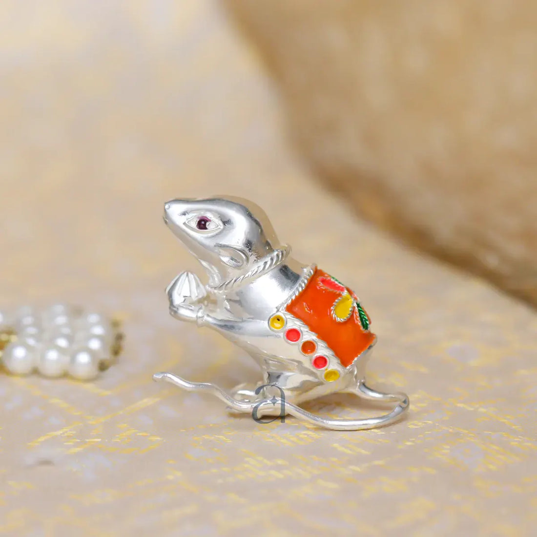 Orange Silver Divine Mushakraj
