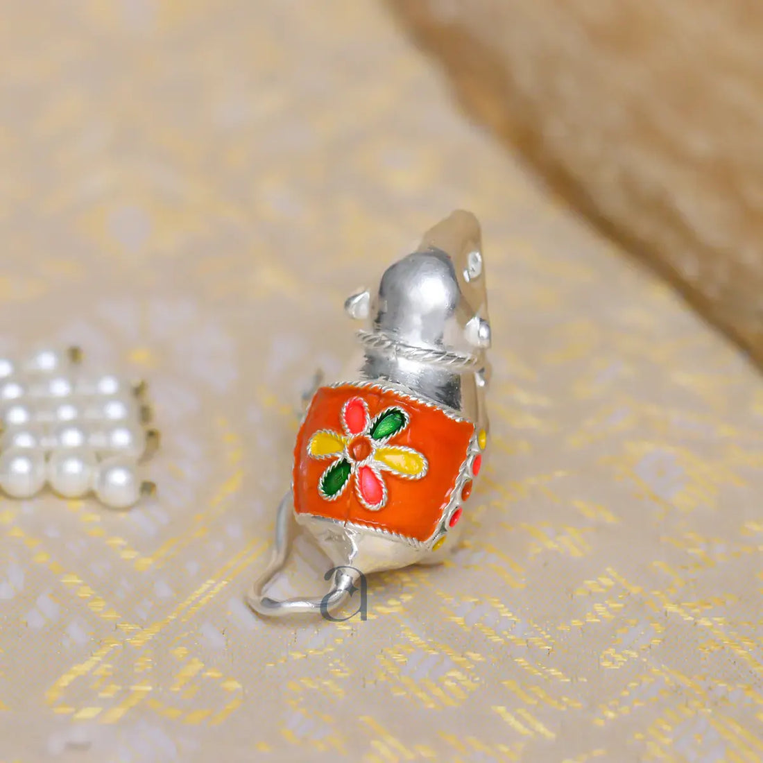 Orange Silver Divine Mushakraj