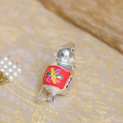 Pink Colored Silver Mushakraj