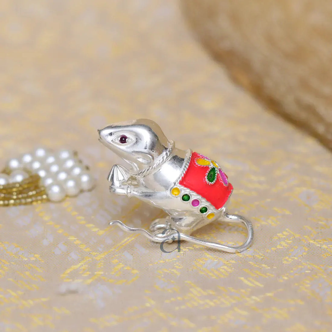 Pink Colored Silver Mushakraj