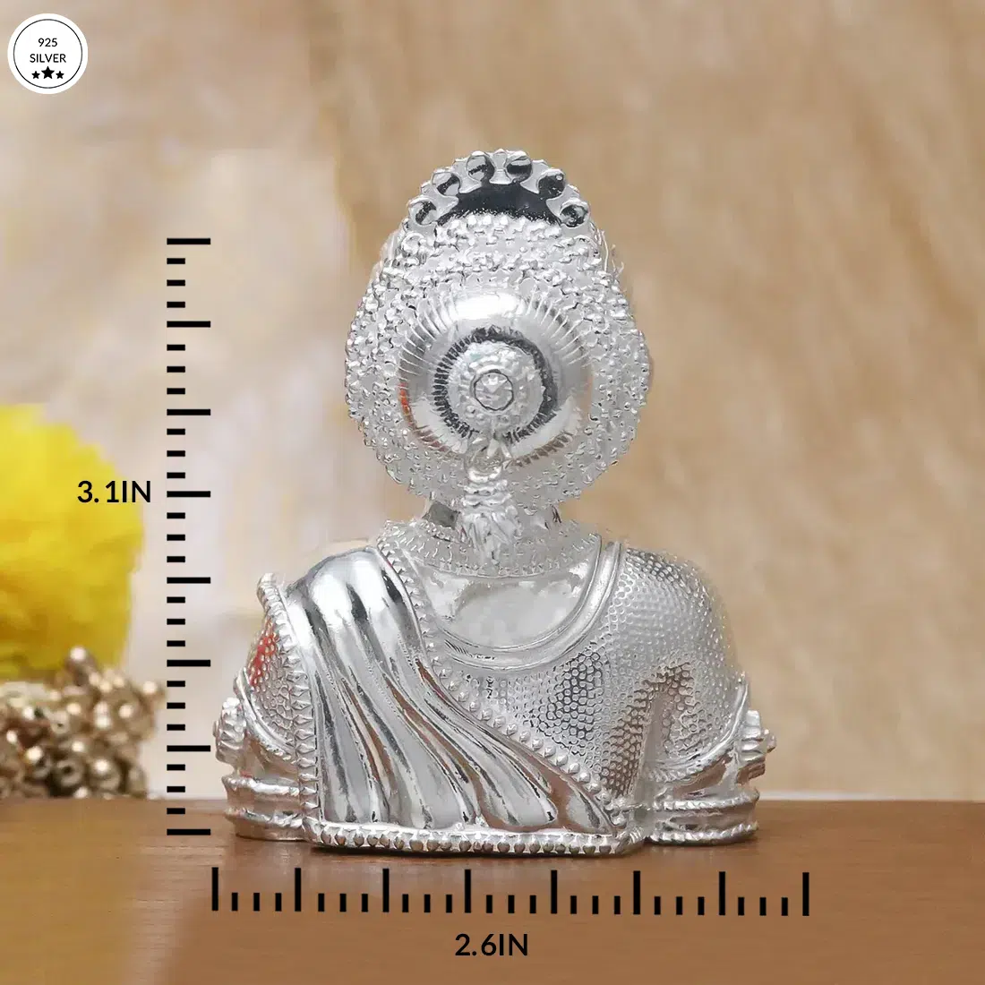 Elegant 925 Silver Goddess Gauri