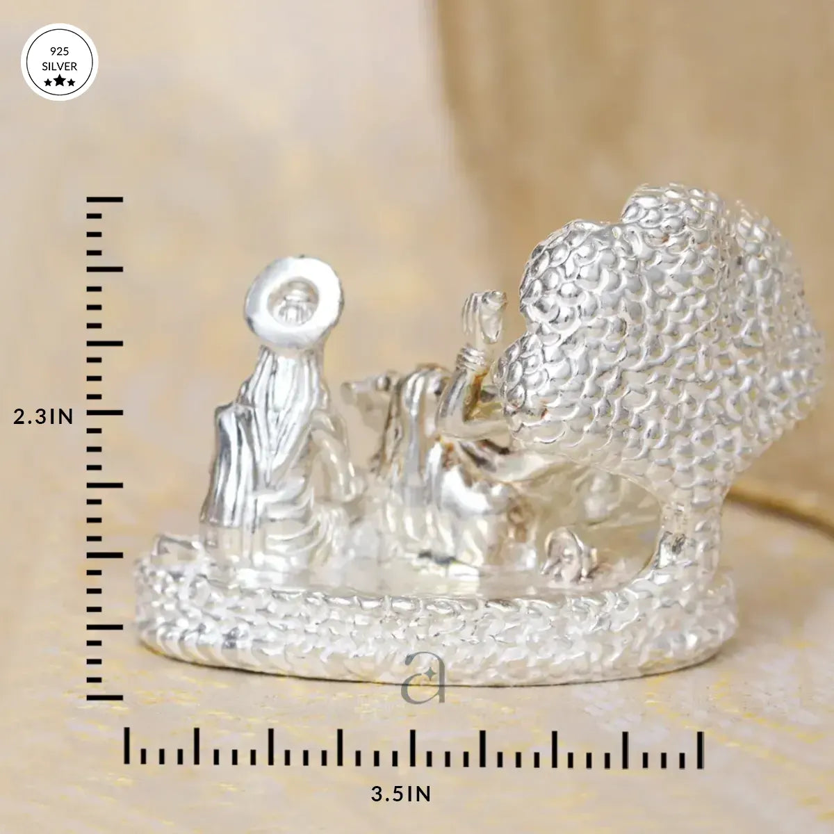 925 Solid Silver Vishnu Lakshmi On Sheshnag