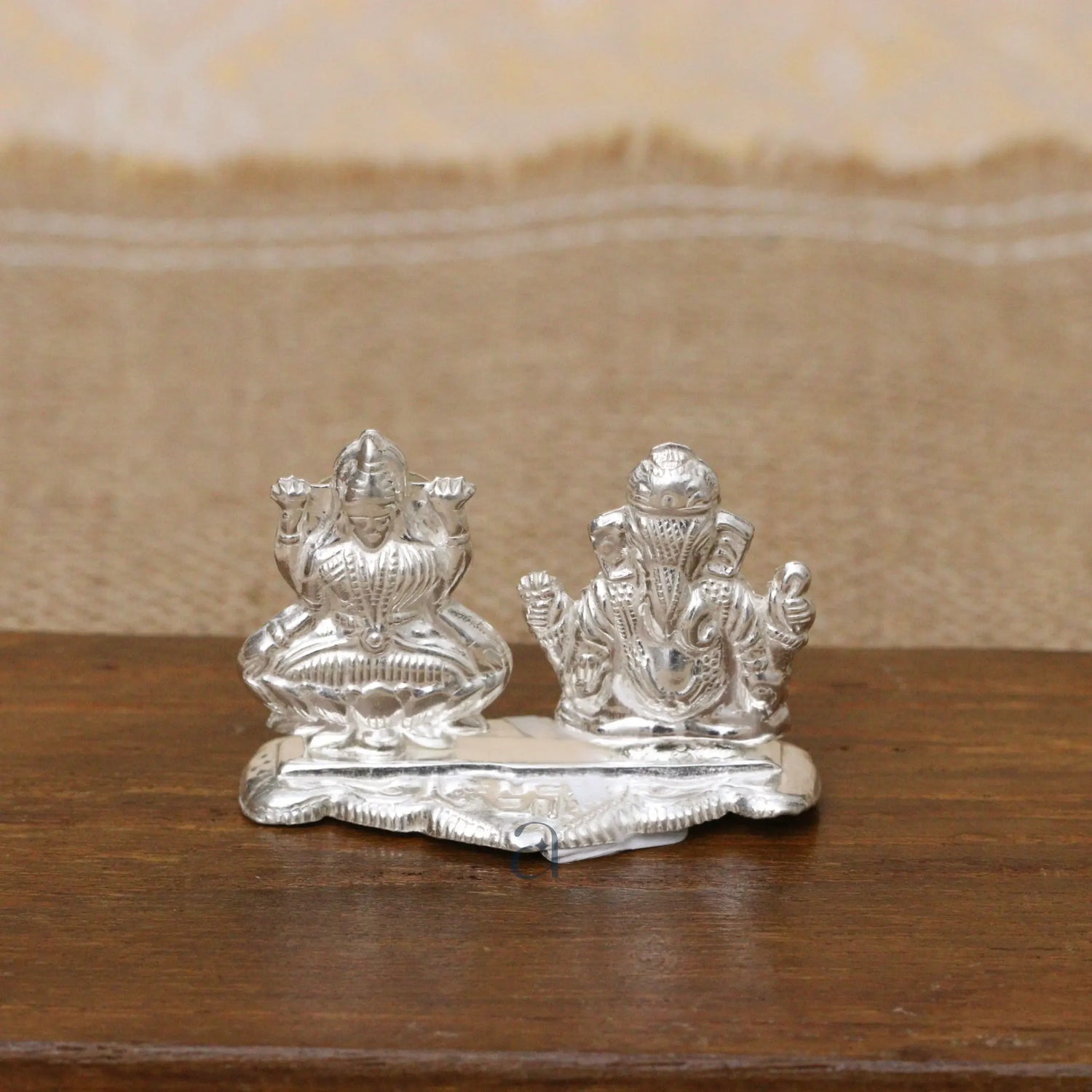 Silver Lakshmi Ganeshji Agarbatti Stand