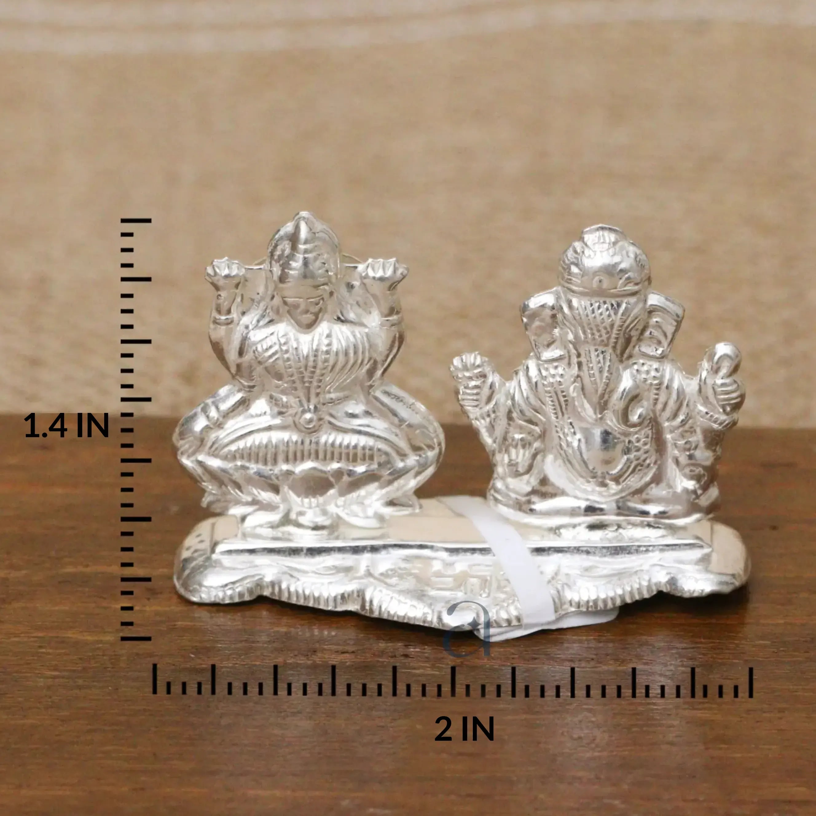 Silver Lakshmi Ganeshji Agarbatti Stand