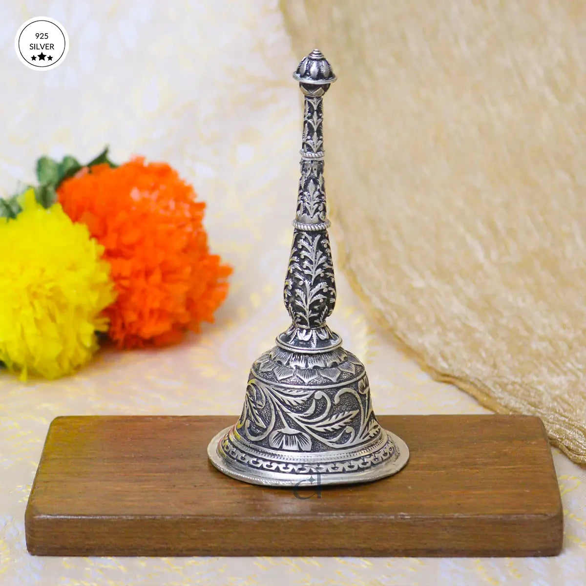 925 Antique Filigree Designed Silver Ghanti