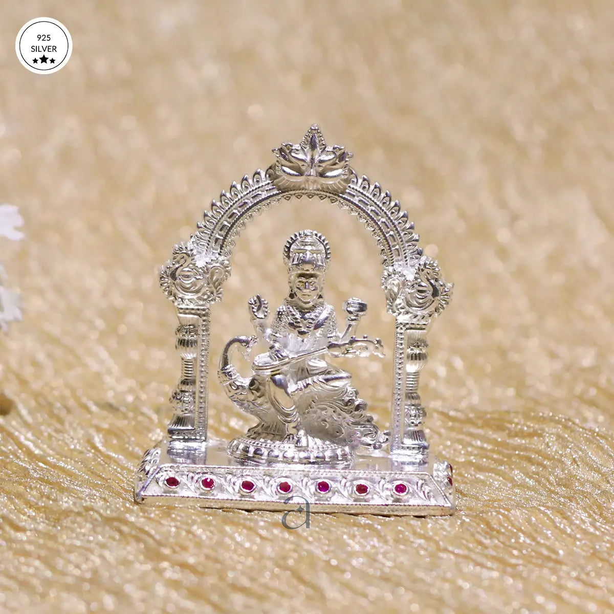 Majestic 925 Solid Silver Saraswatiji