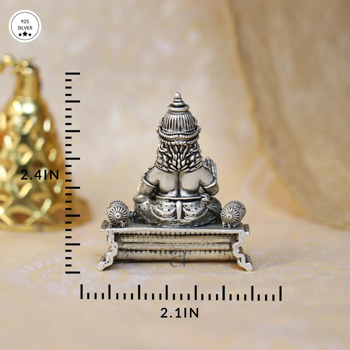 925 Solid Antique Kuber Idol