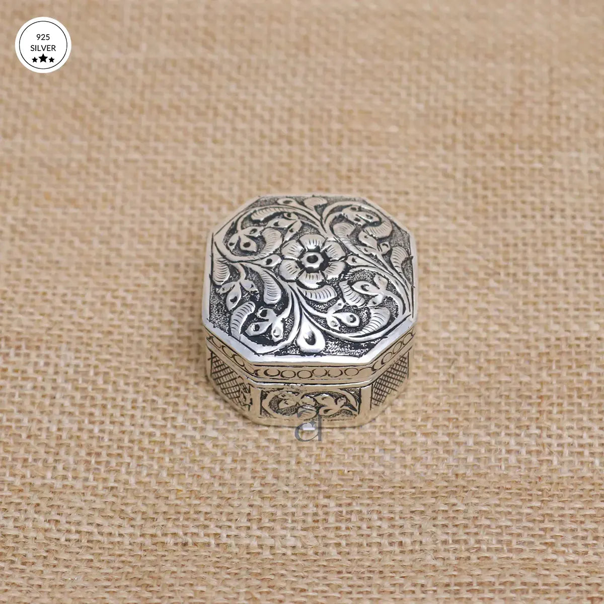 925 Filigree Designed Antique Silver Dabbi