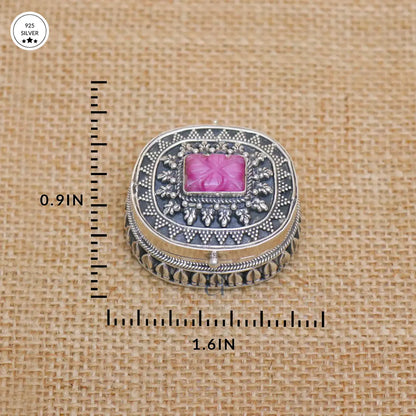 925 Rubellite Stoned Antique Dabbi