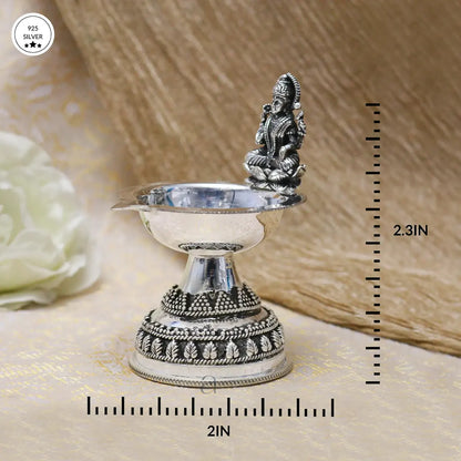 925 Antique Silver Niranjan With Lakshmiji