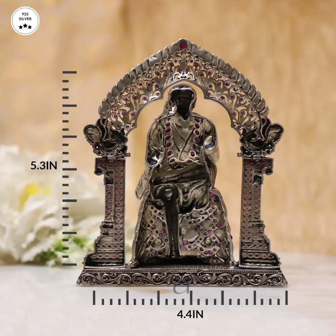 Exquisite 925 Stone Decorated Shirdi Sai Baba