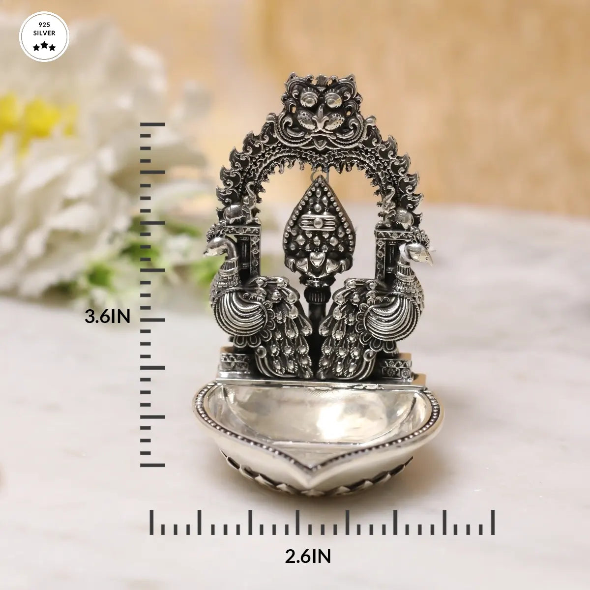 925 Kartikeya Vel Inspired Antique Silver Niranjan