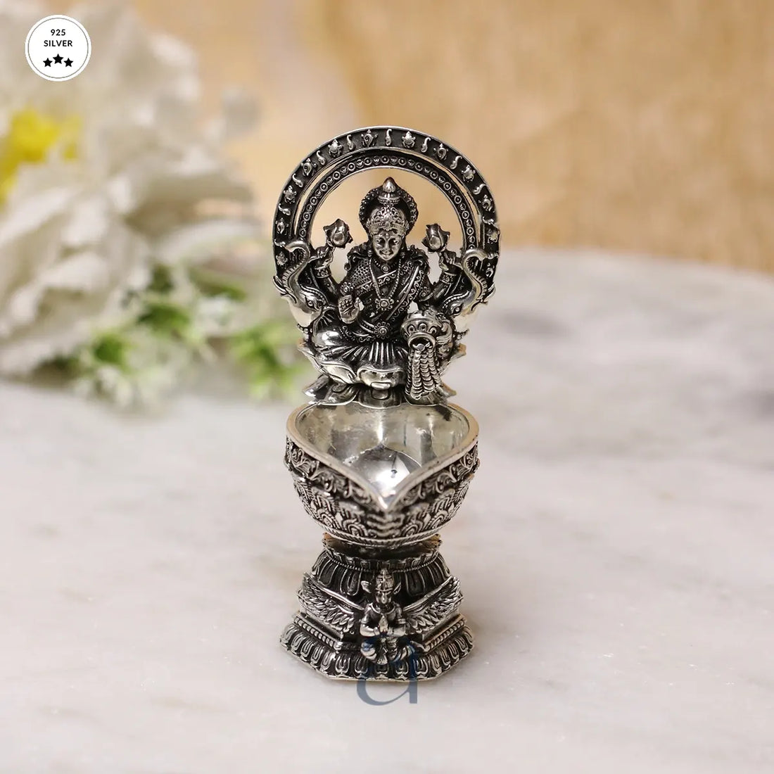 925 Lakshmi Garuda Antique Silver Niranjan