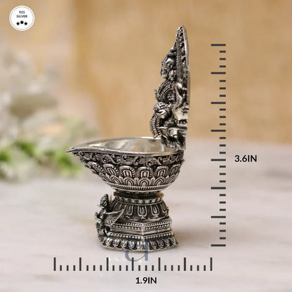 925 Lakshmi Garuda Antique Silver Niranjan